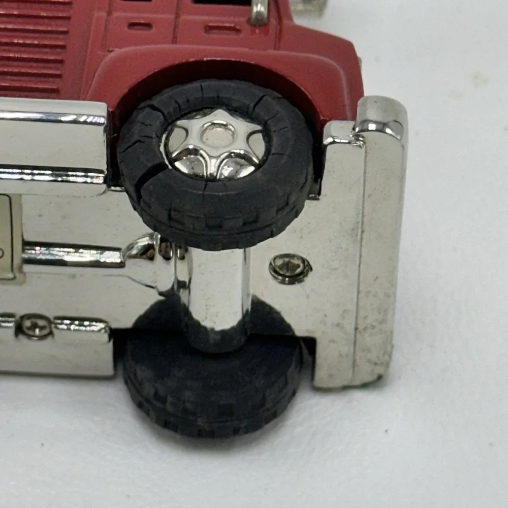Vintage Timex Fire Truck Desk Clock Diecast Ladder Truck 4.5